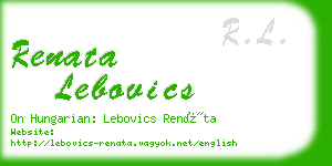 renata lebovics business card